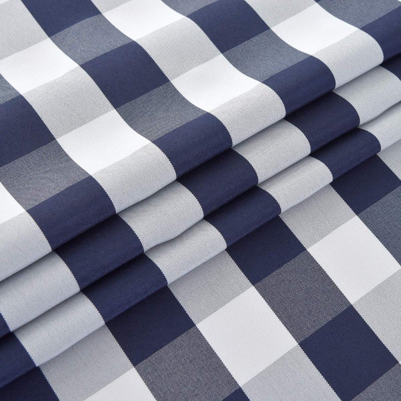 maxmill Checkered Square Tablecloth Stain Resistant Waterproof and Wrinkle Resistant Washable Heavy Weight Soft Table Cloth Gingham for Dining Room and Outdoor Use, 52 x 52 Inch Navy and White - Image 4